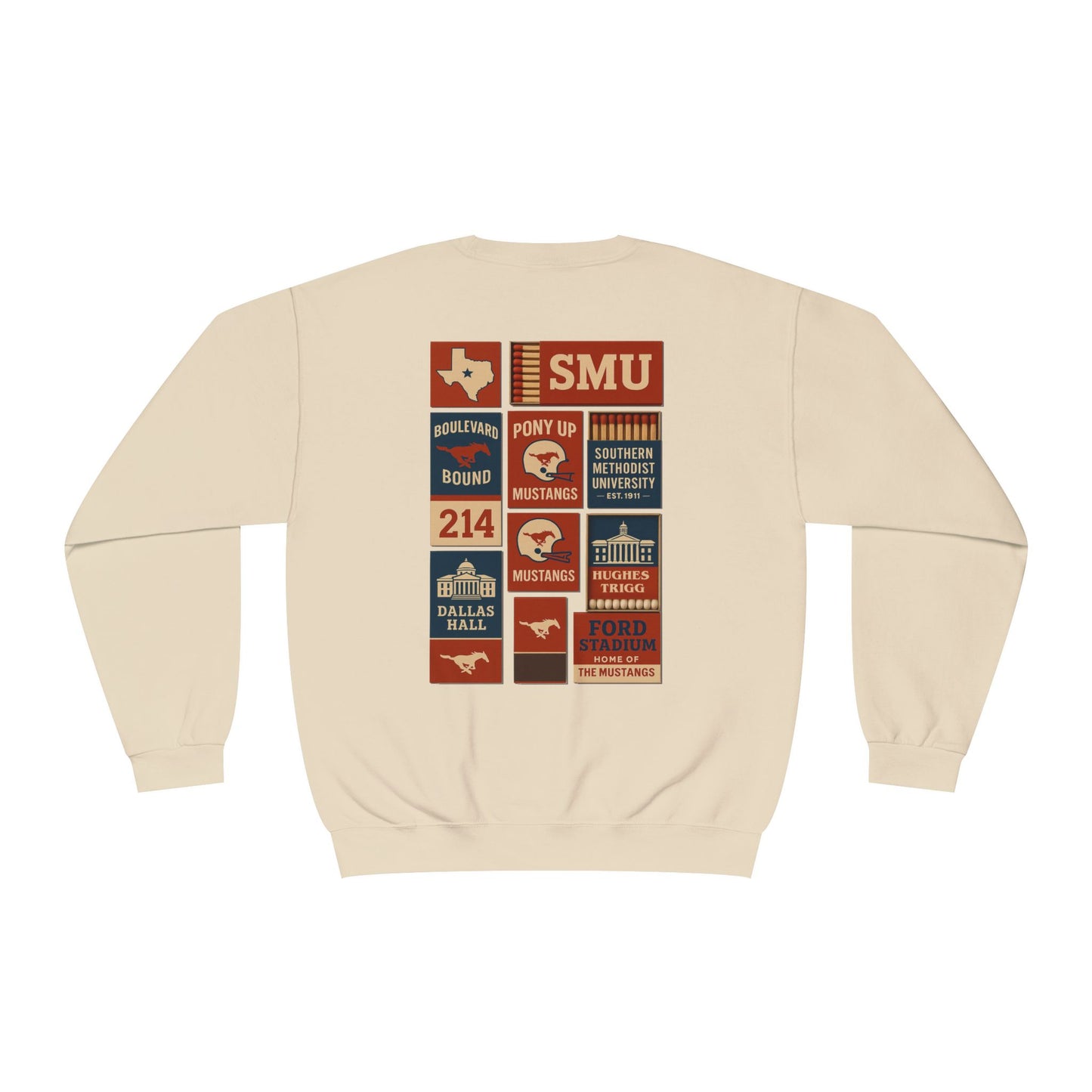 SMU Matchbook Crewneck Sweatshirt
