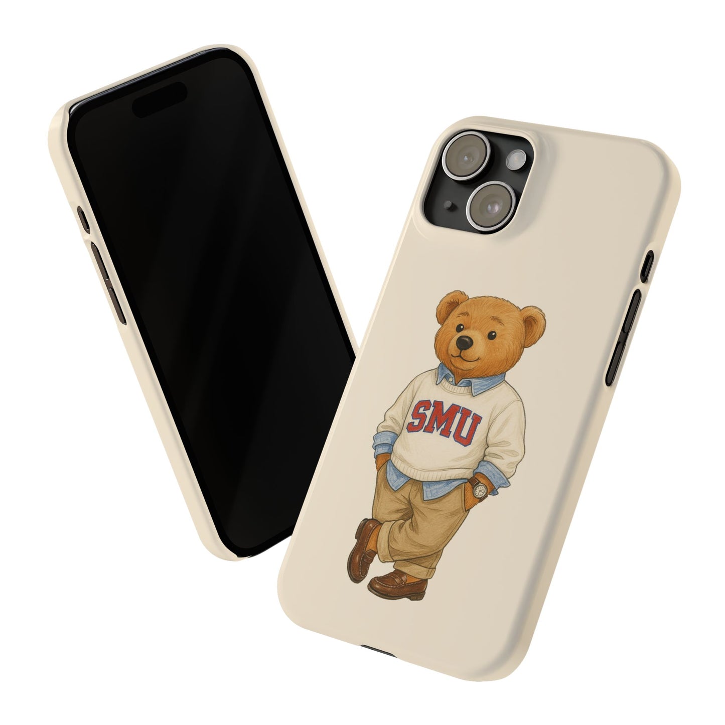 SMU Bear Slim Phone Case (iPhone 15)