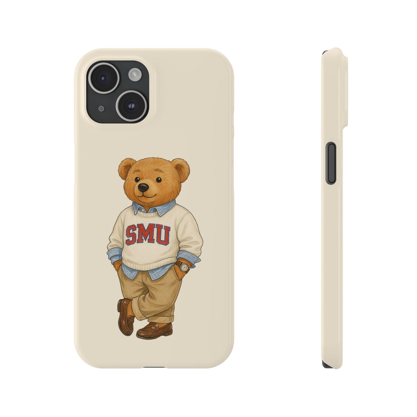 SMU Bear Slim Phone Case (iPhone 15)