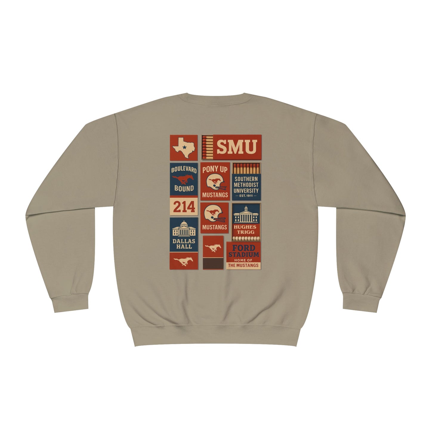 SMU Matchbook Crewneck Sweatshirt
