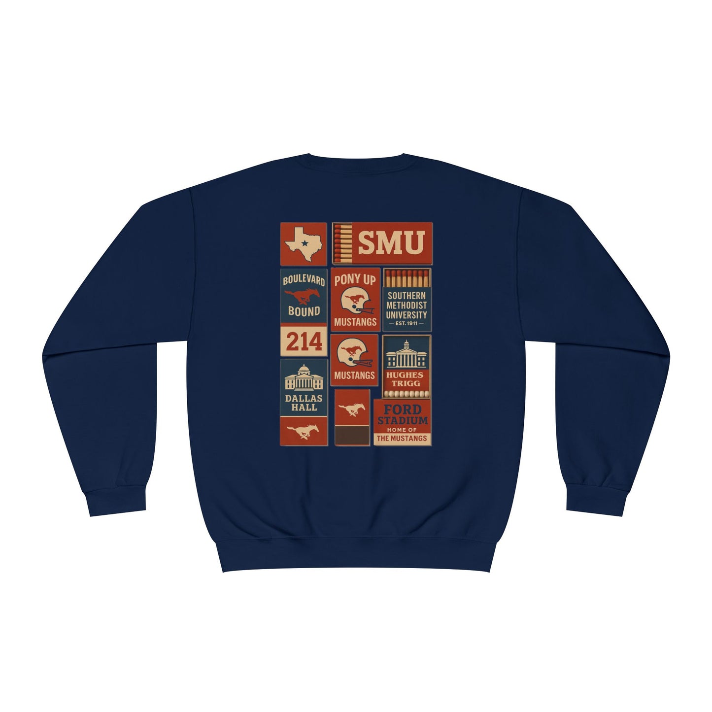 SMU Matchbook Crewneck Sweatshirt